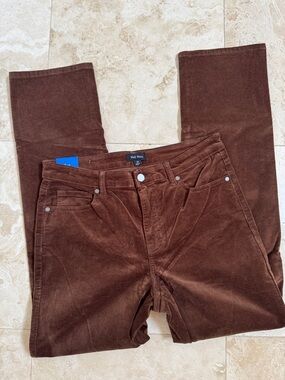 Well Worn Corduroy High Rise Straight Leg Stretch 10 NWT